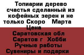 Топиарии-дерево счастья,сделанный из кофейных зерен и не только!Скоро 8 Марта!!! › Цена ­ 600 - Саратовская обл., Саратов г. Хобби. Ручные работы » Сувениры и подарки   